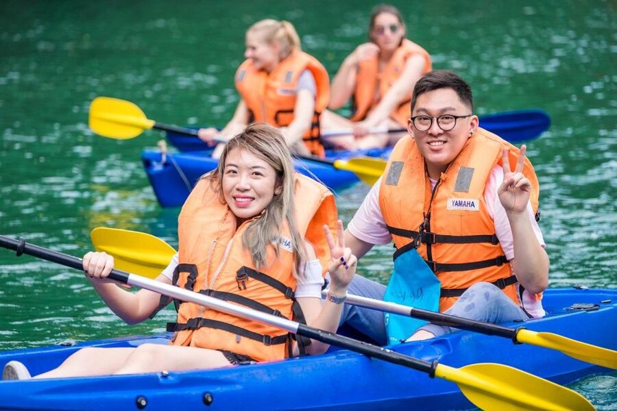 From Hanoi: Halong Bay Day Trip w/ Cave, Island & Kayak - Titop Island, with a choice of beach or summit