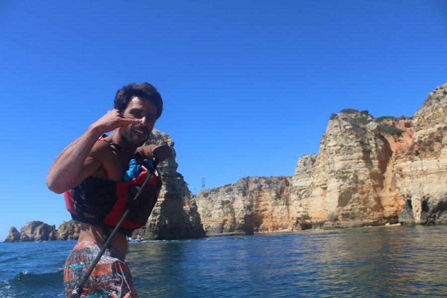 From Lagos: Algarve Coast and Caves by Kayak - The cave route, from broad cliffs to tiny openings