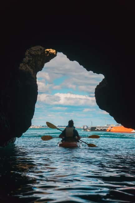 From Lagos: Ponta da Piedade Caves Kayak Tour from Catamaran - Inside the caves and arches