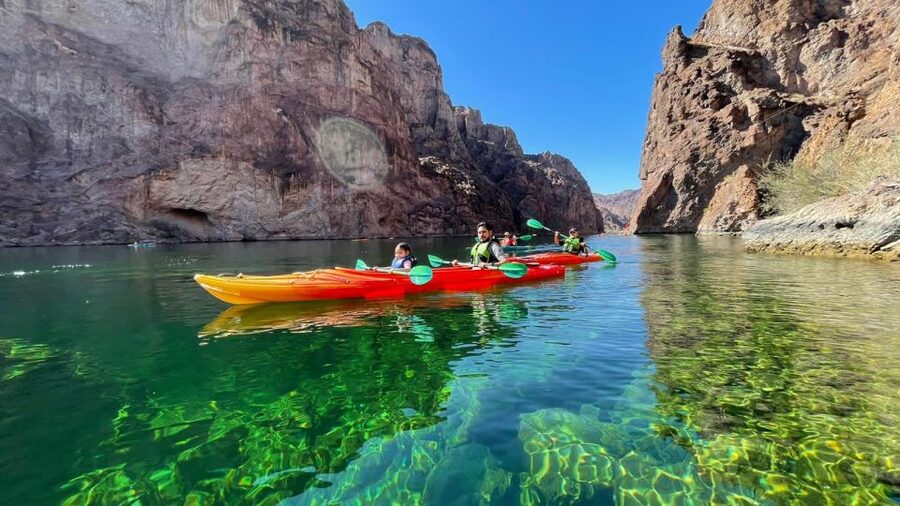 From Las Vegas: Emerald Cave Guided Kayak Tour with Shuttle - Reaching the small Emerald Cave