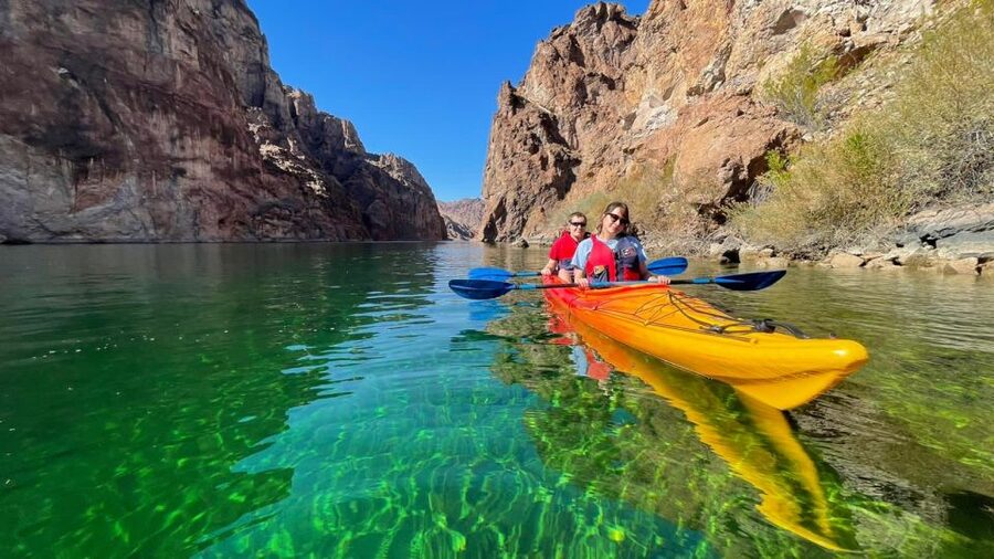From Las Vegas: Emerald Cave Guided Kayak Tour with Shuttle - Swimming, snacks, and time to slow down
