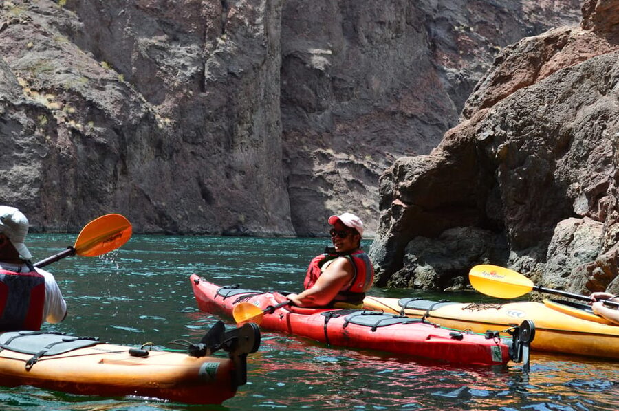 From Las Vegas: Guided Emerald Cave Kayak Tour - A swim stop that makes the heat easier