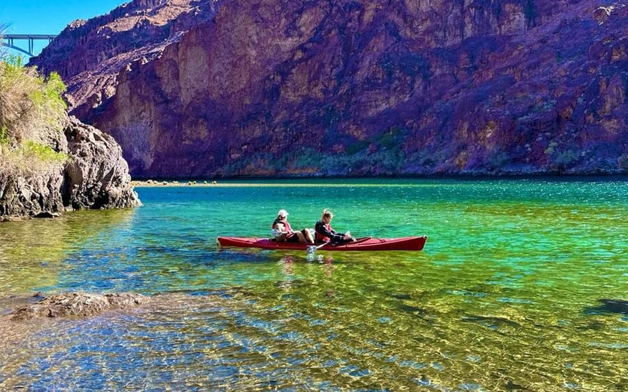 From Las Vegas: Hoover Dam Kayak Trip with 6 Hot Springs - Rain Caves, Paradise Falls, and Lone Palm Falls