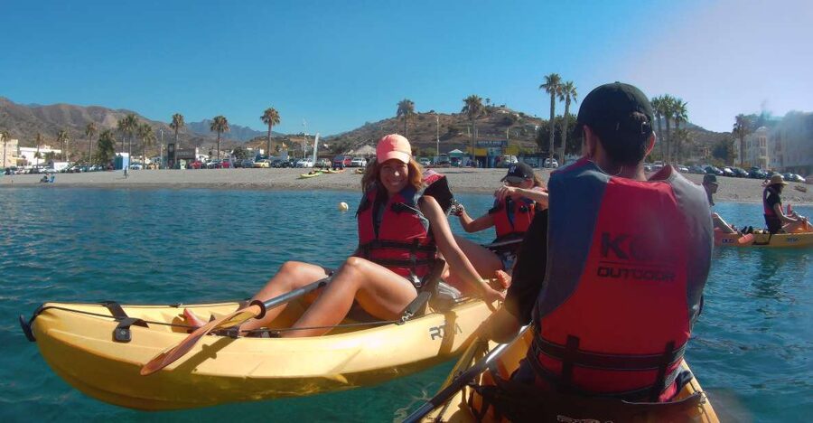 From Málaga: Cliffs of Maro-Cerro Gordo Guided Kayaking Tour - From central Málaga to La Herradura