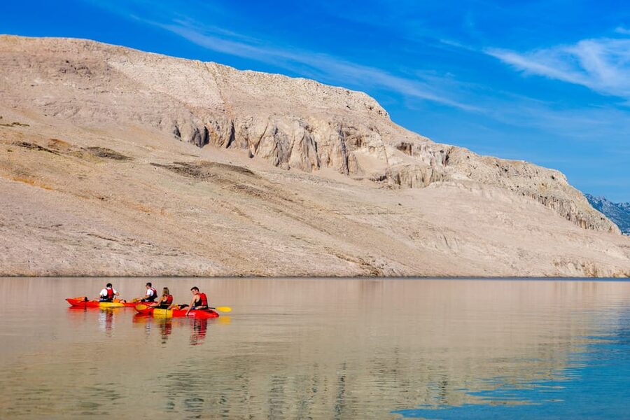 From Metajna/Novalja: Pag Bay Guided Sea Kayaking Tour - Malin Beach and the freshwater stop
