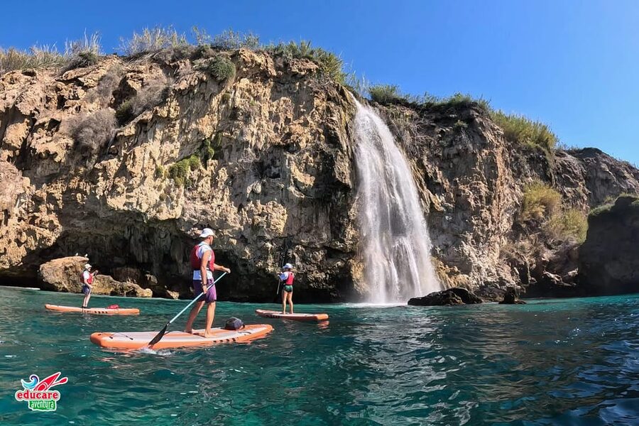 From Nerja: Guided Paddle Surf Cliffs and Maro Waterfall - From Burriana Beach to the Maro cliffs