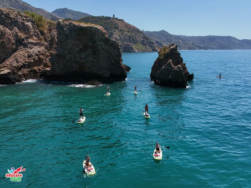 From Nerja: Guided Paddle Surf Cliffs and Maro Waterfall - Photos without carrying your phone