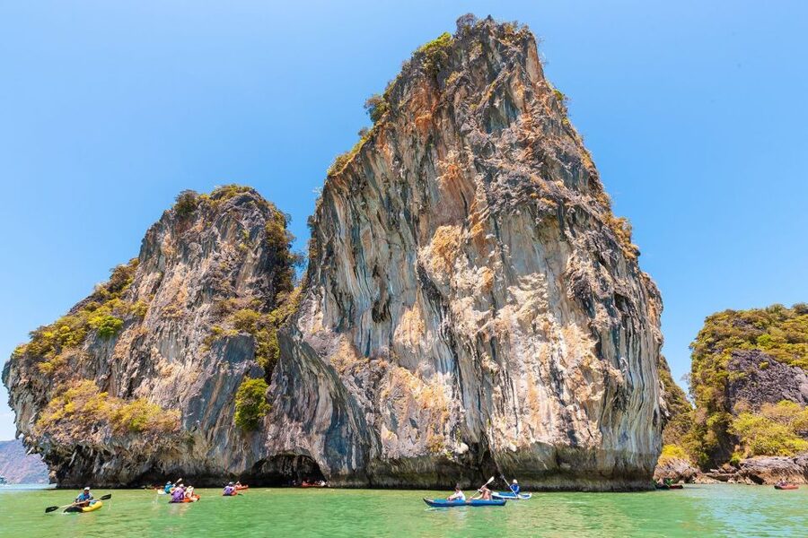 From Phuket: Phang Nga Bay and Canoeing Tour by Big Boat - Ko Hong, caves, and time on the water