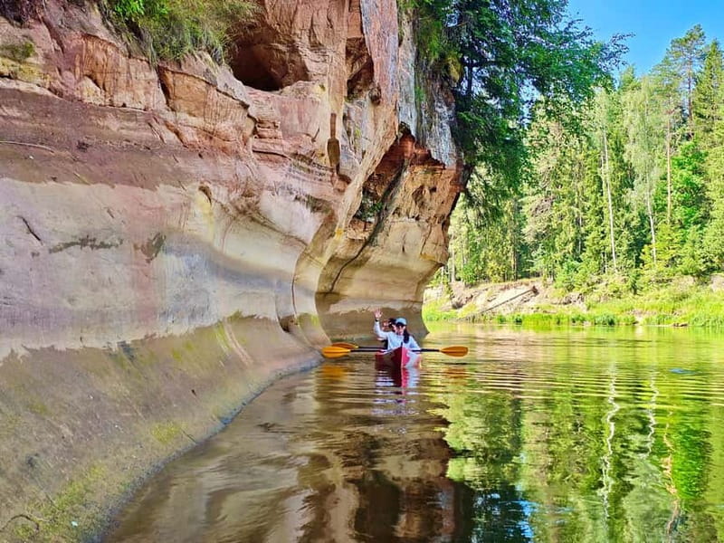From Riga: Full-Day Scenic Gauja River Valley Kayaking Trip - On the water: cliffs, forest, and a flexible pace