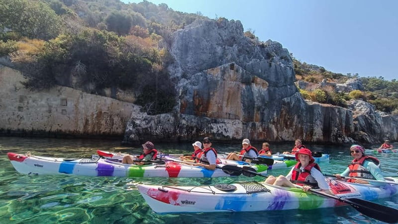 From Ucagiz: Kekova Sea Guided Kayaking Tour - Lunch in Üçağız at about 1:15