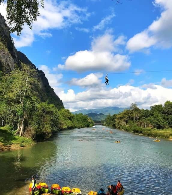 From Vientiane: Vang Vieng Tour with Cave Kayak & Zipline - Jang Cave gives the day an early sense of place