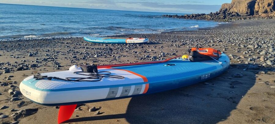 Fuerteventura : Stand Up Paddle - Learning to paddle at La Lajita