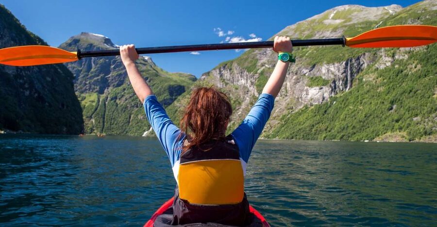 Geiranger: Guided Kayak Tour in Geiranger Fjord - Eagle Bend, waterfalls, and the limits of two hours