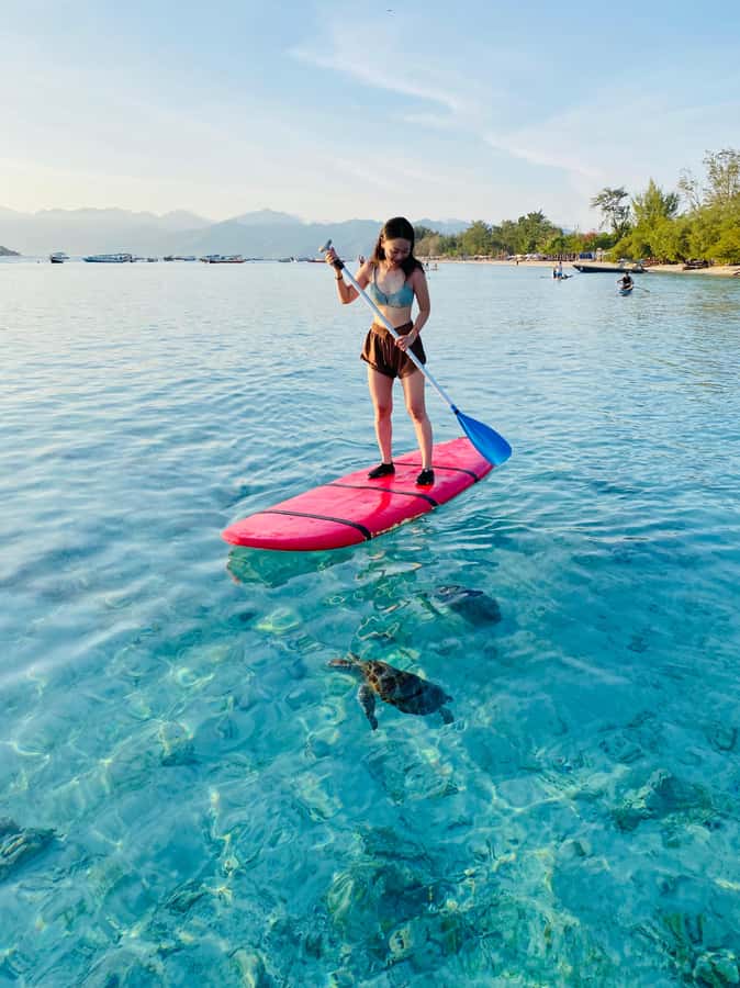 Gili SUP Or Kayak With Drone Shoot . Daylight Or Sunrise - Why the drone footage changes the value