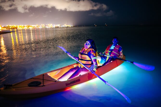 Glow Through the Night with LED Kayak Adventure in Aruba - Cancellation, timing, and group details