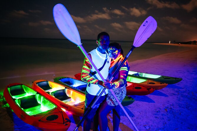 Glow Through the Night with LED Kayak Adventure in Aruba - A short lesson, then a glowing launch