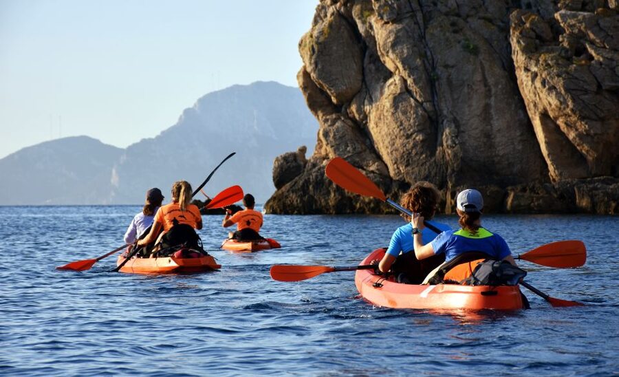 Golfo Aranci: Kayak Tour with Dolphins and Aperitif - Figarolo island, reached by paddle