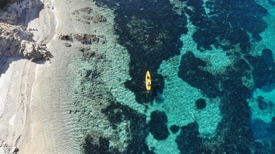 Golfo Aranci: Small group Kayak tour with Aperitif &dolphins - Cala Moresca: Your First Long Swim Stop
