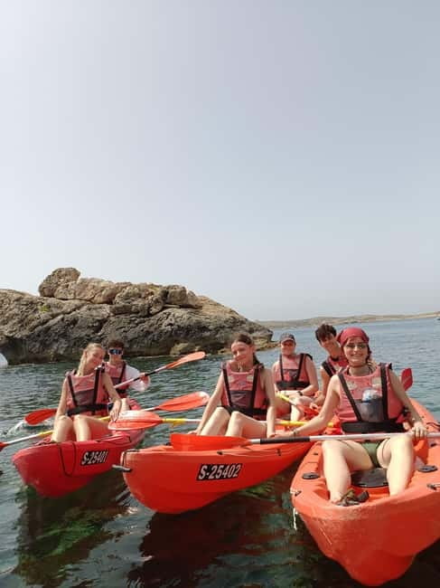Gozo: 1 Hour Kayak plus +Cave Tour + Drop off Blue Lagoon - Three water activities from Hondoq Bay