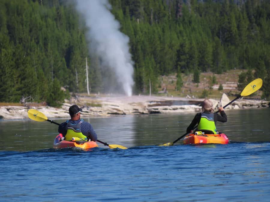 Grant Village: Yellowstone Lake Guided Kayak Tour - Seeing West Thumb from the lake