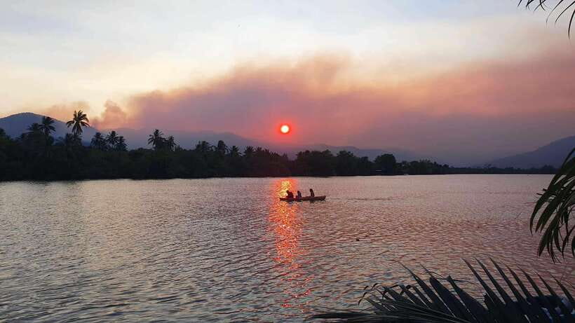 Green Cathedral Kayaking Journey & Reflection River View - Entering Bopha Prey by kayak