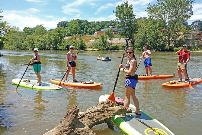 Guided Paddleboard Tour Through Asheville's River Arts District - Four miles of river, forest, and city-edge scenery