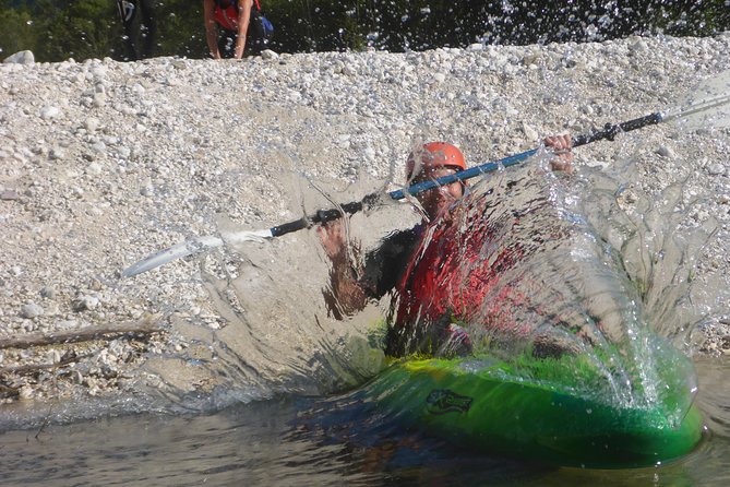 Guided Sit on Top Kayak Trip on Soca River - Learning the river before the first rapid