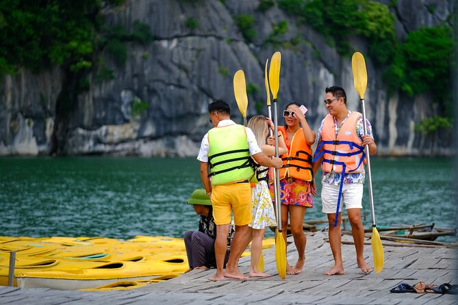 Ha Long Bay Cruise Day Tour-Cave, Kayaking,Ti top island & Lunch - Boarding the boat at Tuan Chau