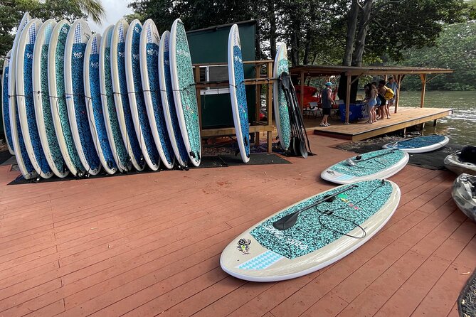 Haleiwa River Paddle Board Rental with Blue Planet Adventure Co. - Floating Back Toward Haleiwa Bay