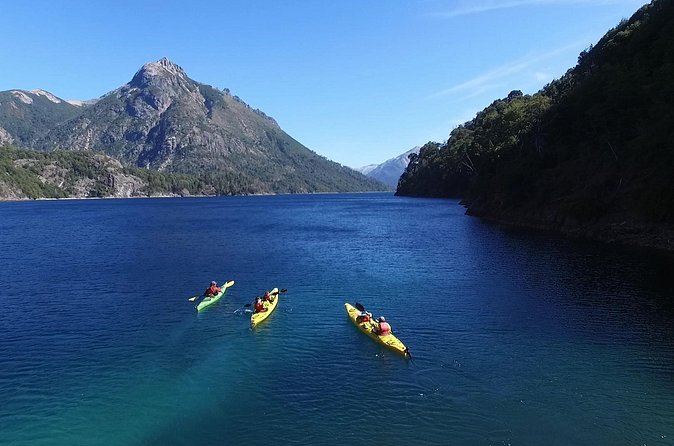Half a day of kayaking on the Nahuel Huapi lake in private service - Paddling toward Brazo Tristeza