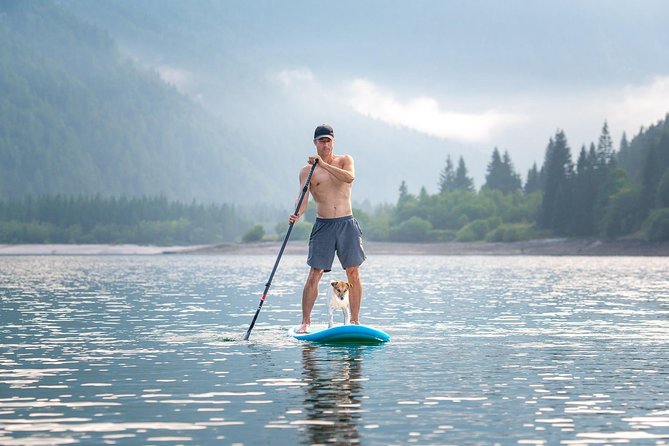 Half Day Stand-up Paddle Boarding (SUP) trip on Lake Predil - The beach break and return to Bovec