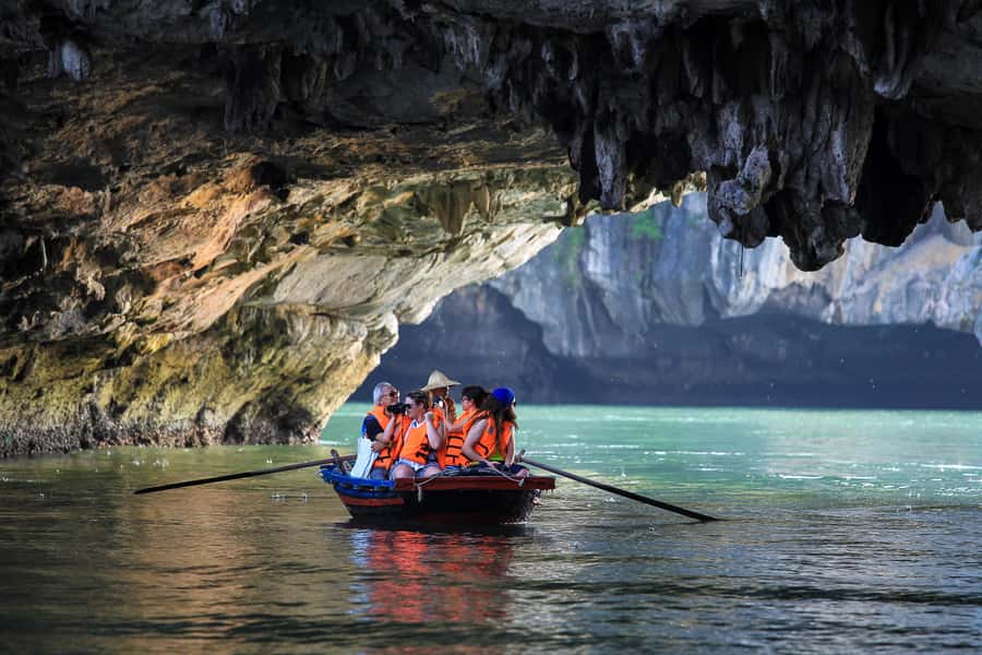 Halong Bay: Day Cruise with Caves, Kayaking & Sunset Party - Boarding at Tuan Chau Harbor around noon