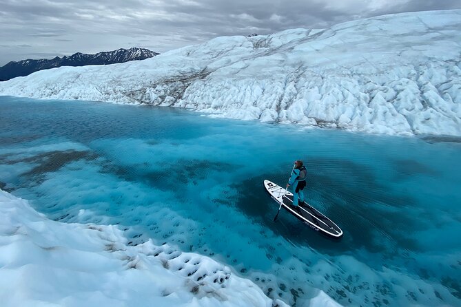 Helicopter and Glacier Paddle Boarding -PRIVATE - Guides who make a technical outing feel friendly