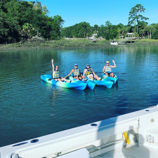 Hilton Head: Guided Kayak Sunrise or Sunset Tour - Launching into Skull Creek