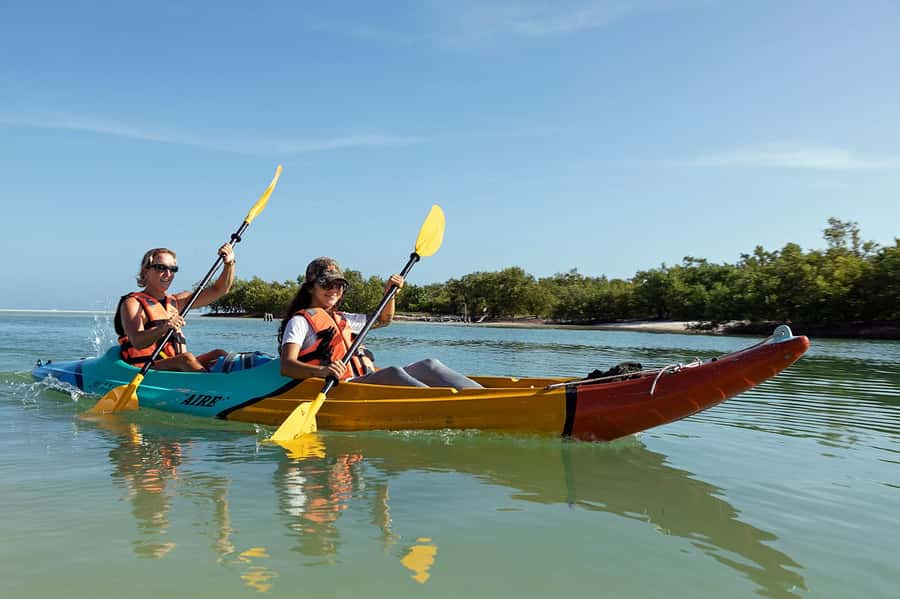 Holbox: Sunrise Kayak Tour through the Mangroves - The first 30 minutes on the open water