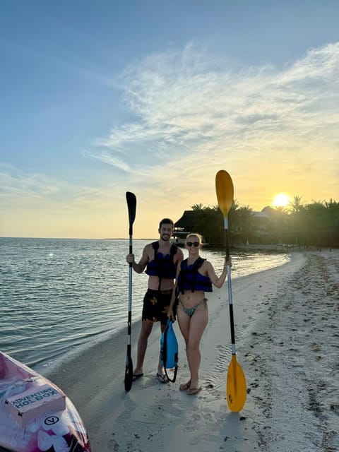 Holbox: Sunrise & Mangrove Kayak Tour - The snack stop inside the mangroves