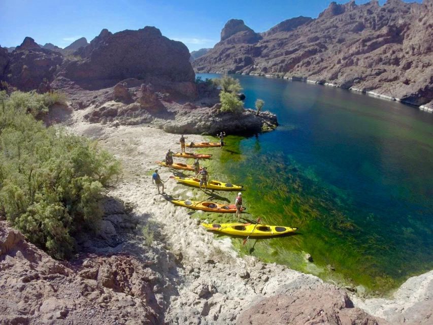 Hoover Dam Kayak Tour & Hike - shuttle from Las Vegas - Waterfalls and the sparkling Emerald Cave