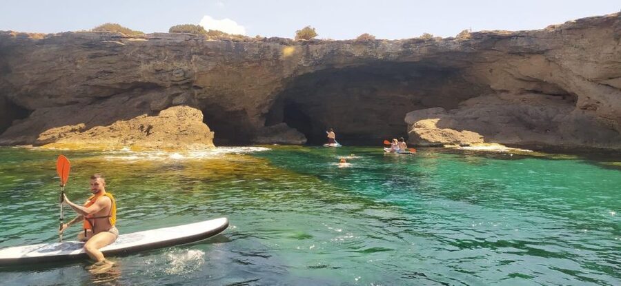 Ibiza: Sea Caves & Coves Snorkeling Paddle Boarding Tour - A second cove gives you more water time
