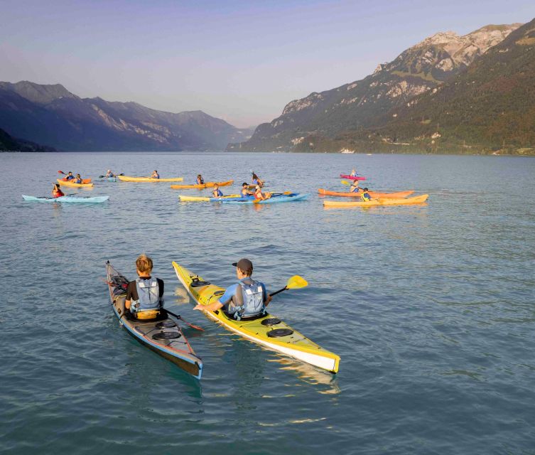 Interlaken: Kayak Tour of the Turquoise Lake Brienz - Choosing a daytime or evening departure