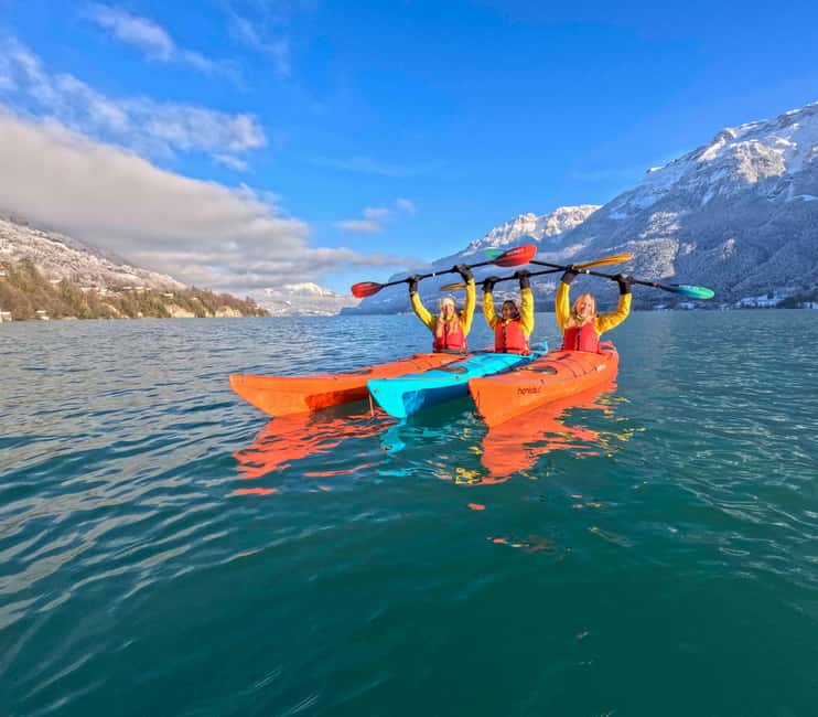 Interlaken: Small-Group Winter Kayak Tour on Lake Brienz - Getting ready in the expedition drysuit