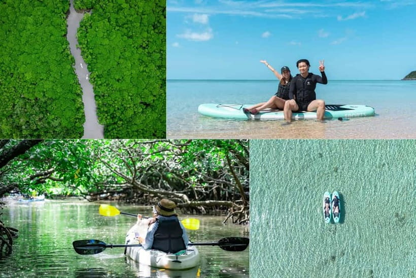 Ishigaki:Mangrove&Sea SUP/Kayak Tour with SLR&Drone footage - Moving from mangrove water to the open sea