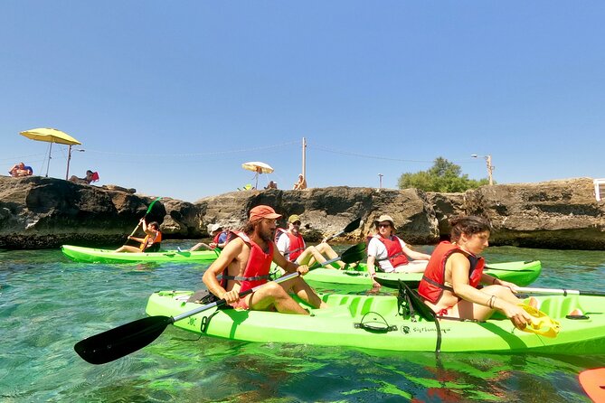 Kayak and canoe tour to Roca Vecchia and La Grotta della Poesia - Paddling out from Roca Vecchia at 3 pm