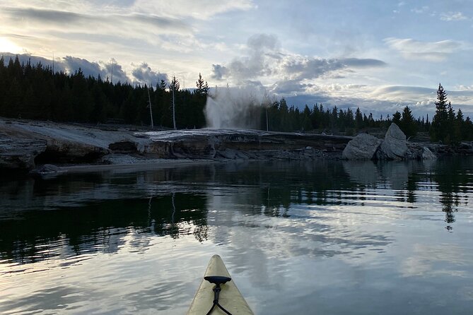 Kayak Day Paddle on Yellowstone Lake - Learning to paddle before the shoreline route