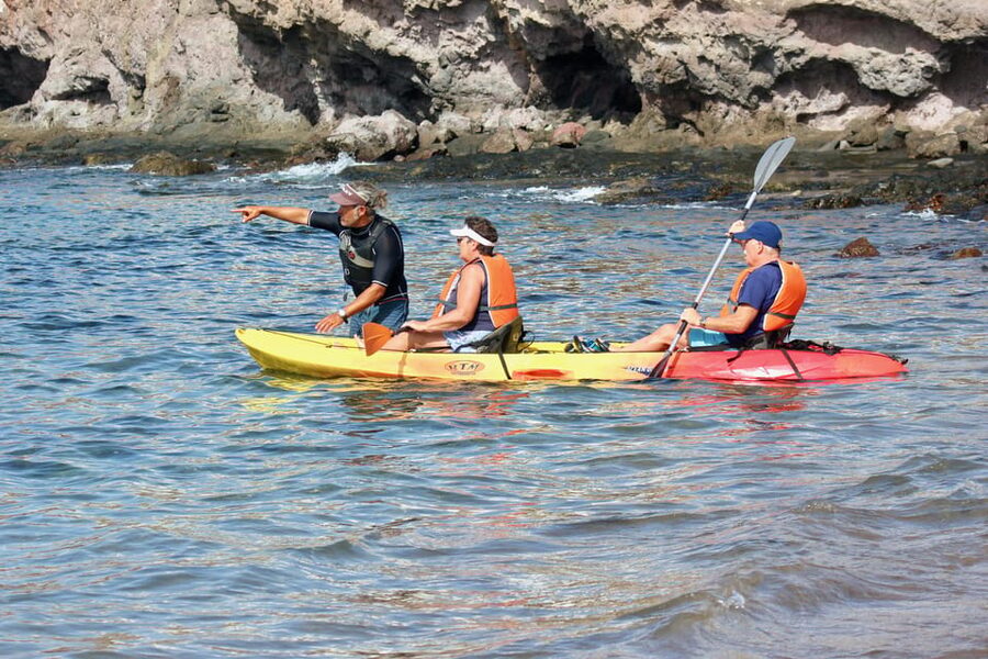 Kayak Experience in Playa Blanca - The short coastal sightseeing stop