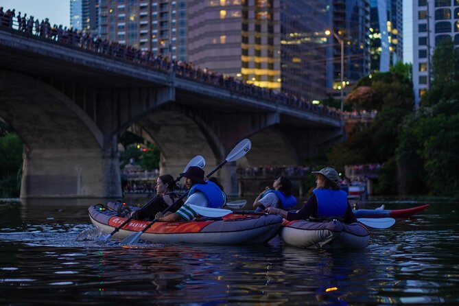 Kayak or Paddle Board Sunset Bat Tour - Paddling toward South Congress Avenue