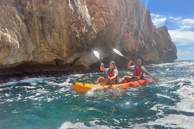 Kayak route through Cala Granadella - Cala Ambolo is the final coastal stop