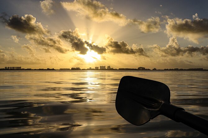 Kayak Tour at Sunset in Cancun - Sunset light, with a practical warning