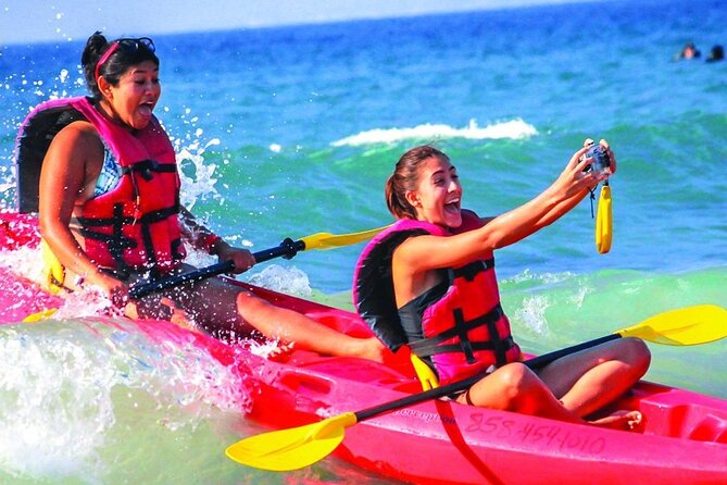 Kayak Tour of the 7 Caves - Getting through the shore break