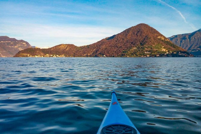Kayak Trip to Monte Isola, on Iseo lake - Paddling toward the Alps