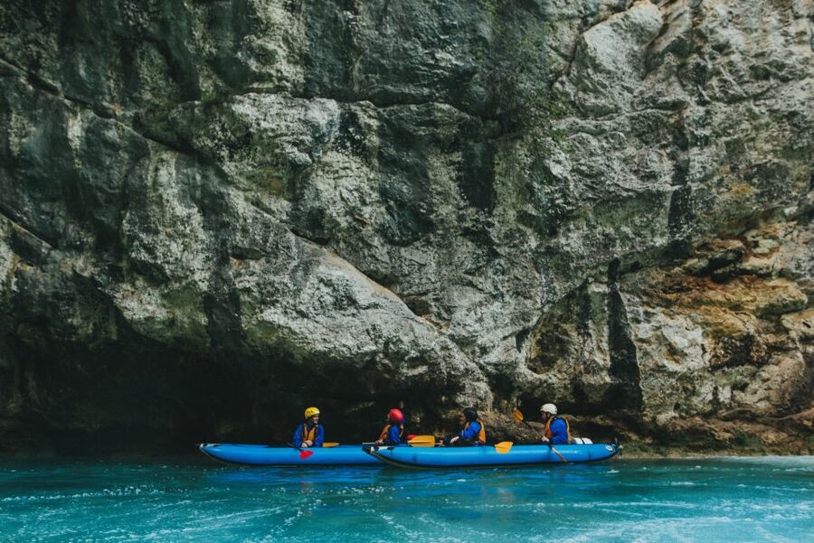 Kayaking Mreznica Waterfalls in Natural Monument - The finish, shuttle, and base facilities